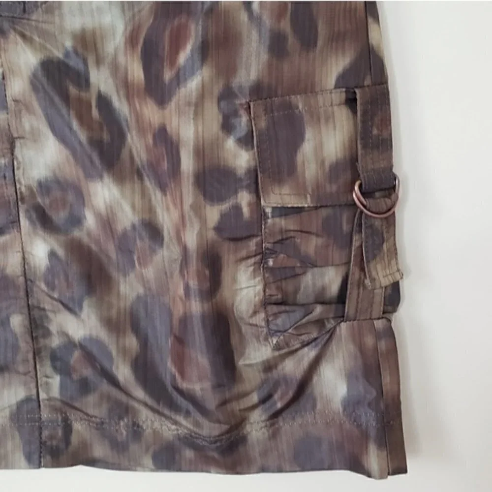 Pink Tartan | Camo Animal Print Cargo Skirt Brown Tan